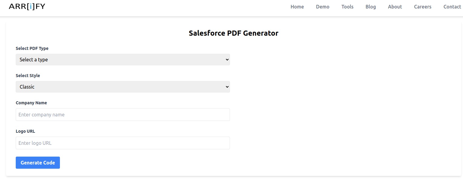 select web-to-lead form builder