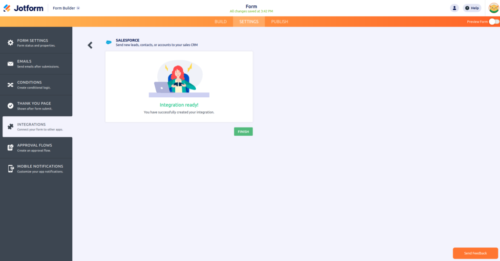 JotForm Salesforce Integration: How to Connect Forms to Your CRM (Without the Headaches) 8 Save JotForm Salesforce integration