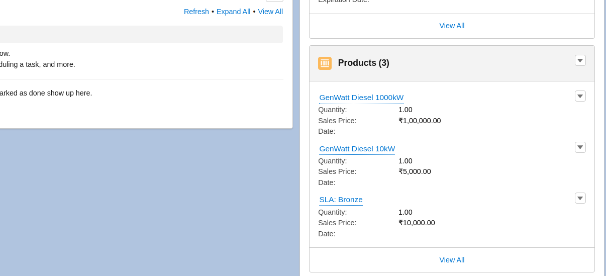 product added to opportunity 10