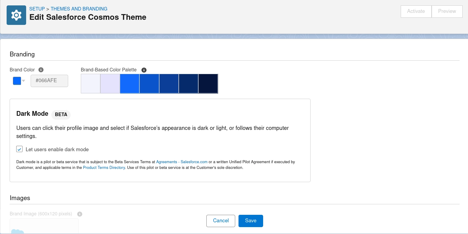 Enable Dark Mode Option