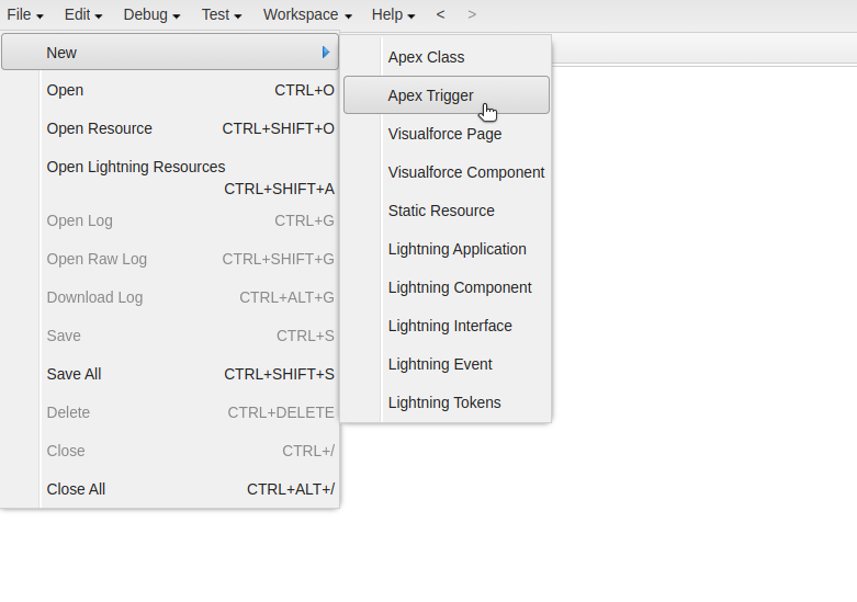 Select 22File22 and 22New22