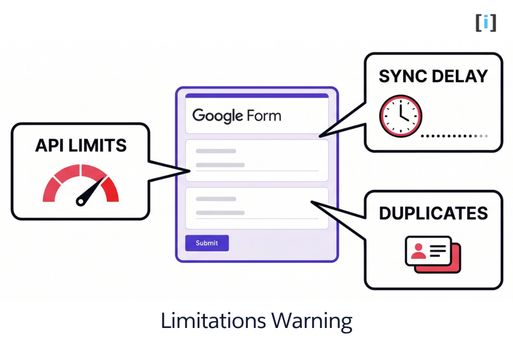 Limitations : Google Forms Salesforce Integration