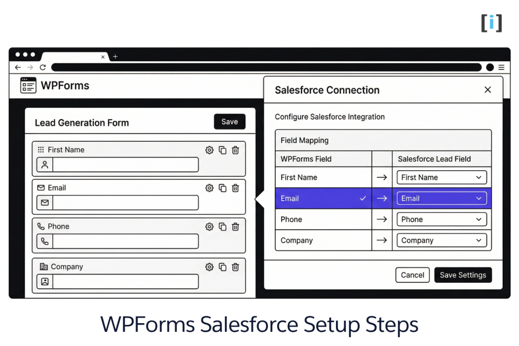 6 WordPress Form Plugins That Connect to Salesforce (Compared) 2 WPForms Salesforce integration steps