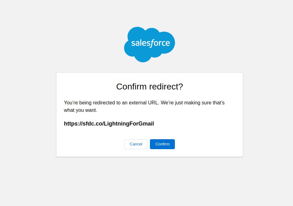 Salesforce Extension for Gmail: Features That Supercharge Sales 4 Confirm redirect