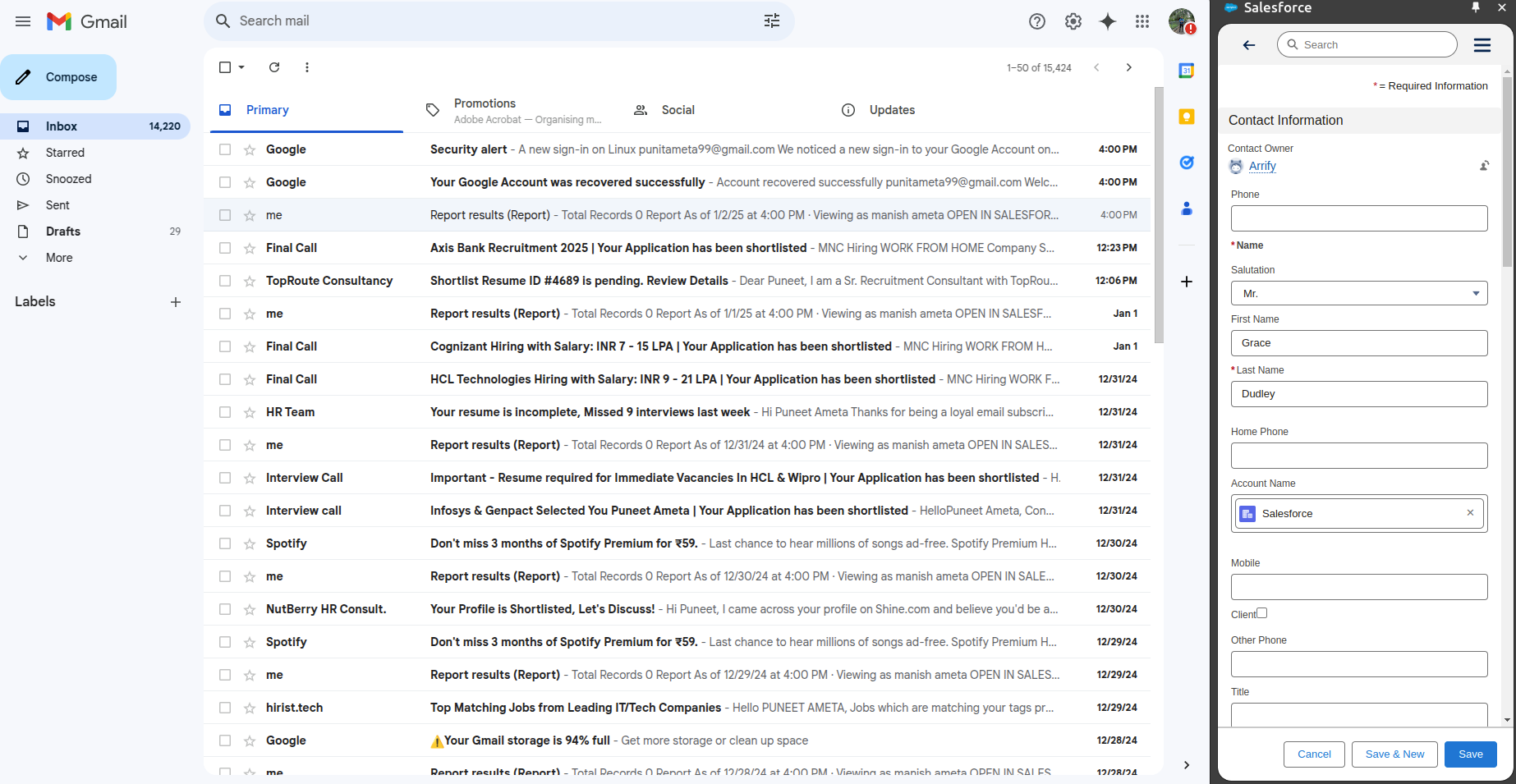 Salesforce Extension for Gmail: Features That Supercharge Sales 9 create contact