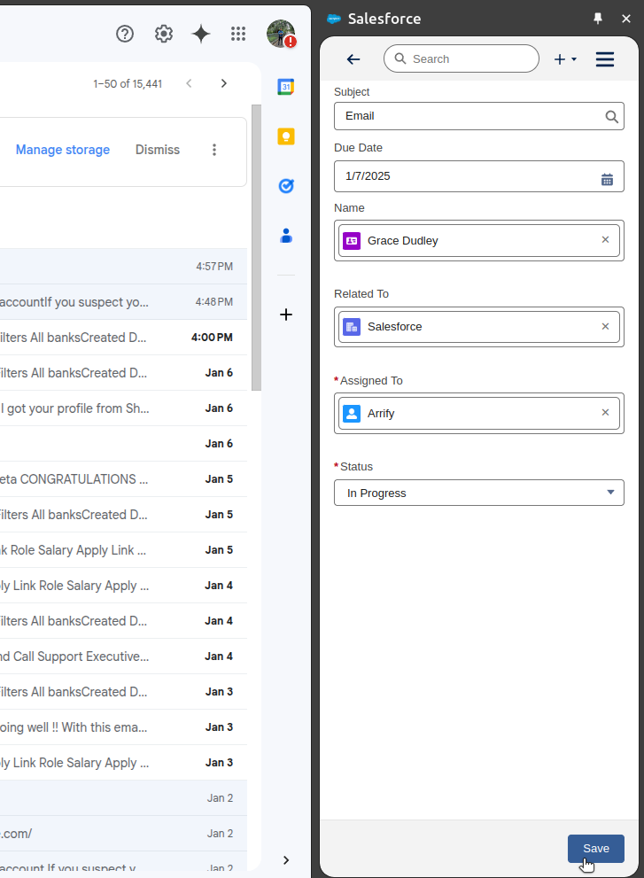 Salesforce Extension for Gmail: Features That Supercharge Sales 12 fill task details from gmail