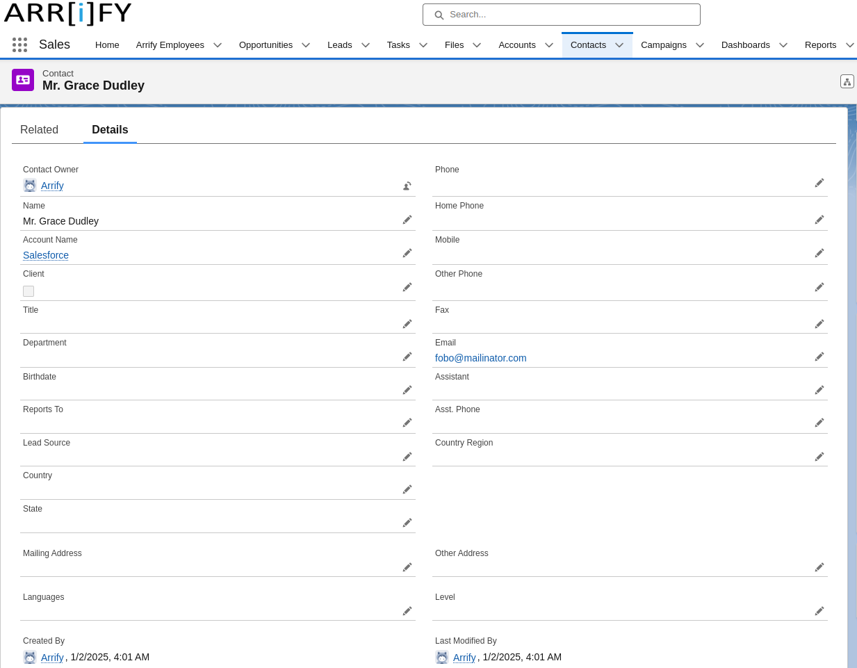 Salesforce Extension for Gmail: Features That Supercharge Sales 10 navigate to contact tab