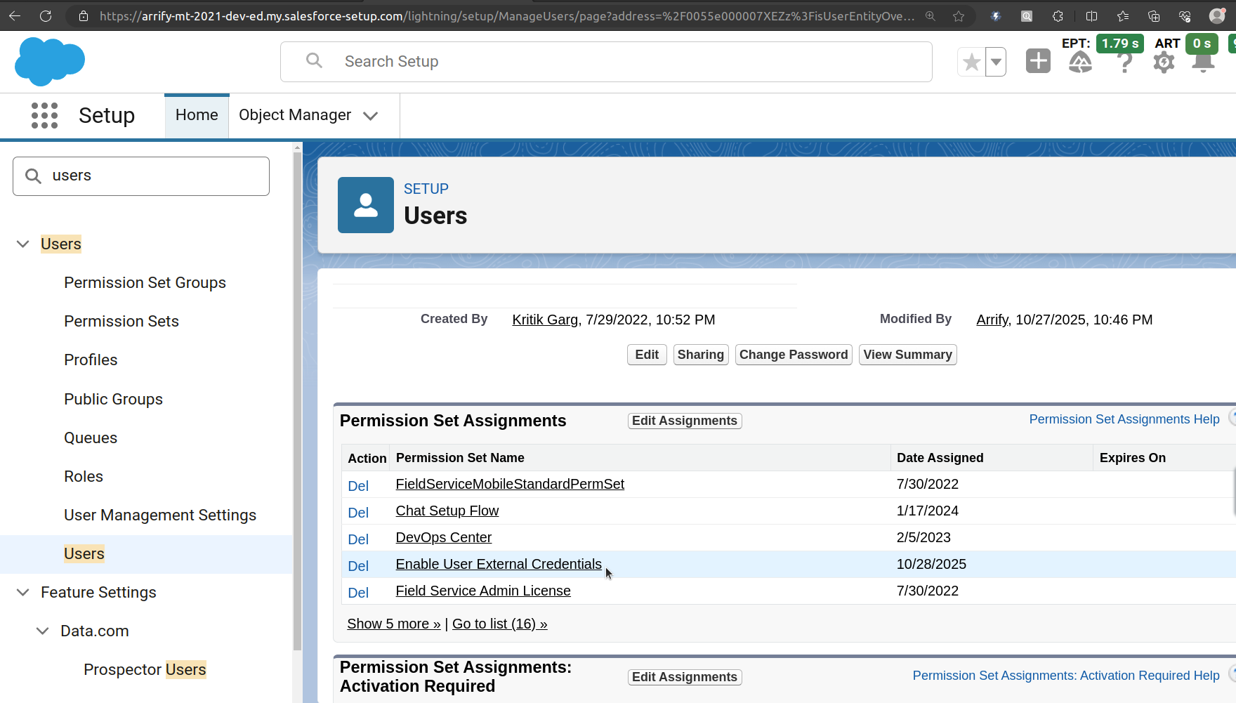 assign permission set to user