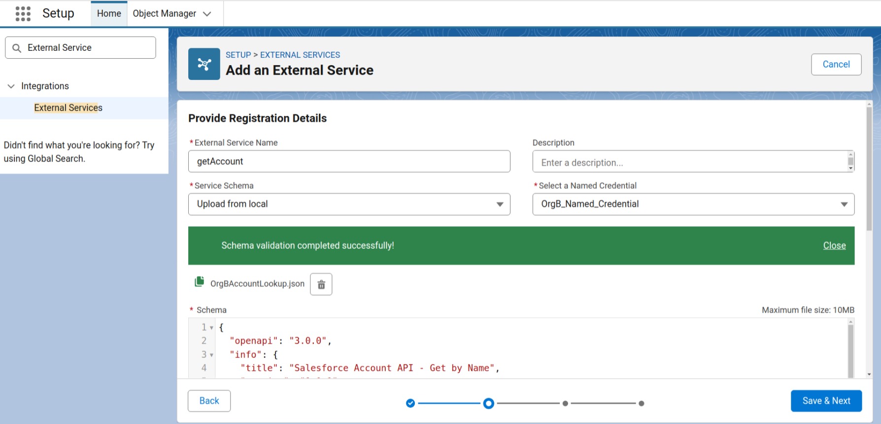 Using Salesforce External Services in Flow: Step-by-Step Guide to Connecting APIs Without Apex 26 upload scema file