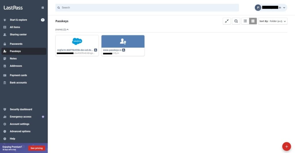 Create Passkey