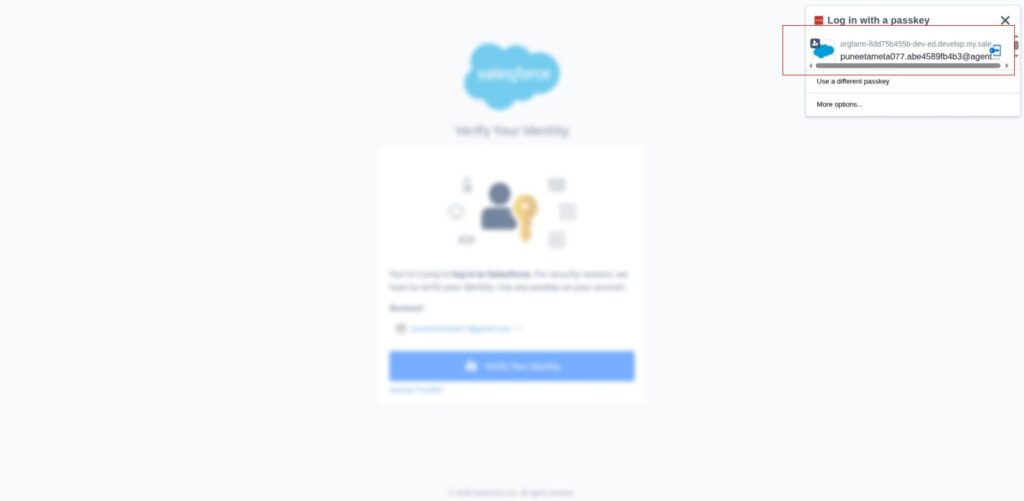 login via passkey