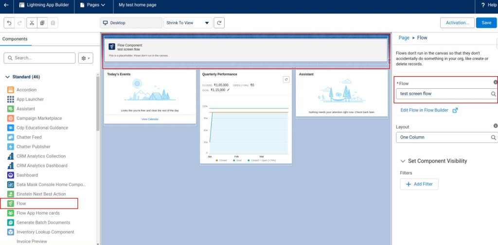 17 Ways to Invoke Salesforce Flows (And When to Use Each) 7 Adding and configuring the standard Flow component on a record page in Salesforce Lightning App Builder