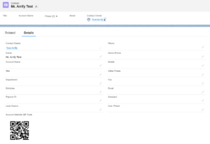 QR Code on Contact - Salesforce