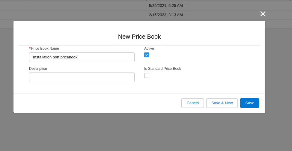 Create a price book