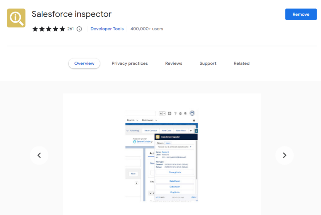Salesforce chrome extension - Salesforce Inspector